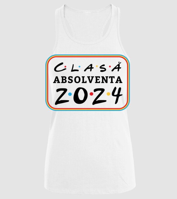 Clasă absolventă friends model alb pe tricou