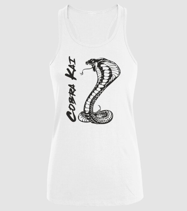 cobra kai black model alb pe tricou