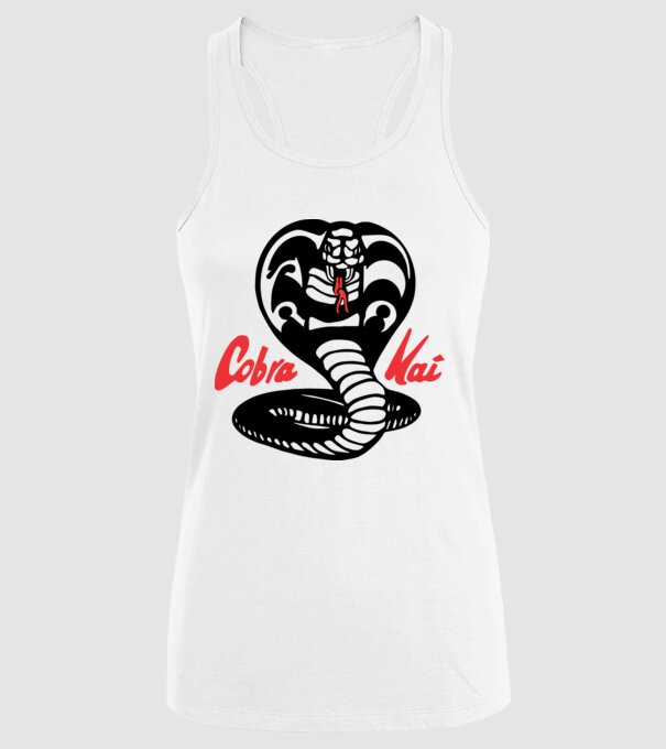 cobra kai classic logo model alb pe tricou