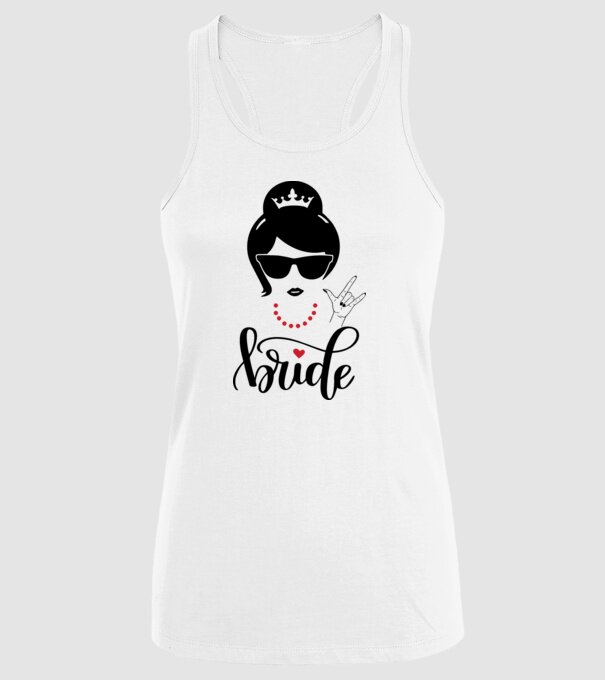 Cool Bride model alb pe tricou