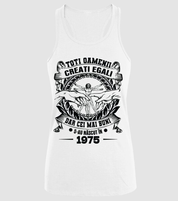 Da Vinci 50 1975 model alb pe tricou