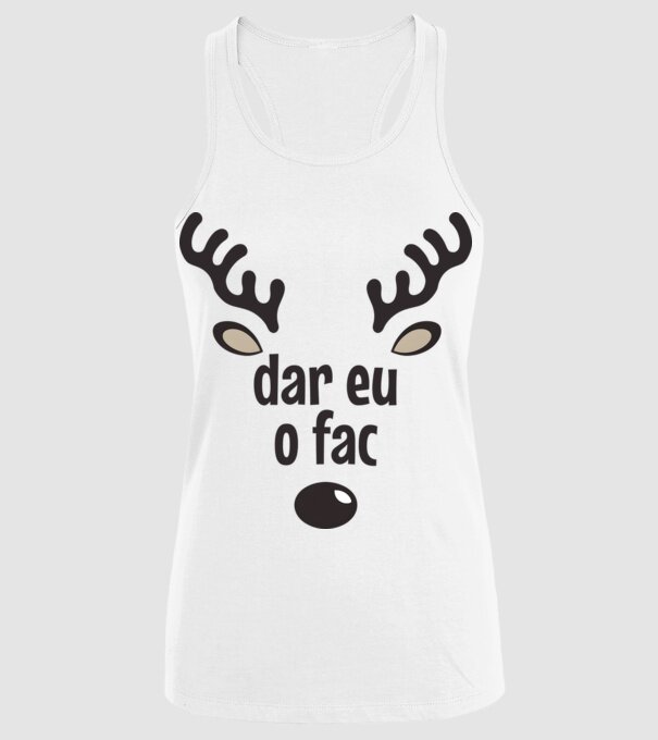 Dar eu o fac crăciun chiar căprioară Alb model alb pe tricou