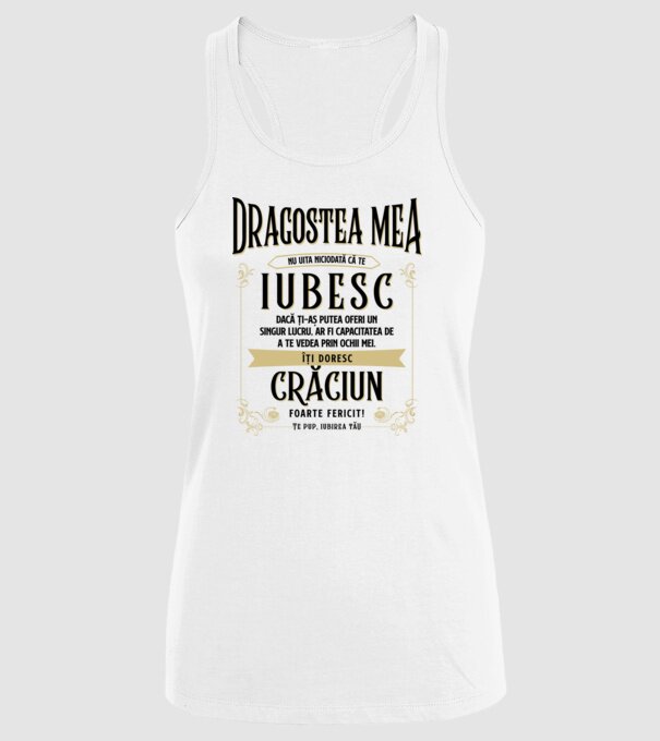 Dragostea mea model alb pe tricou