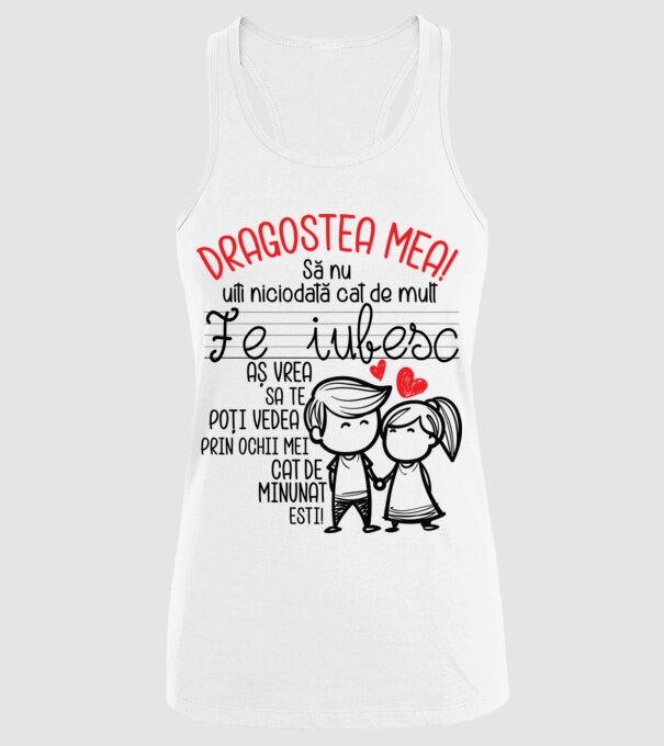 Dragostea mea Cât de minunat ești model alb pe tricou