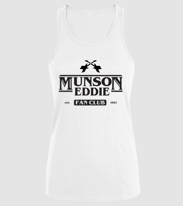 eddie munson fan club model alb pe tricou