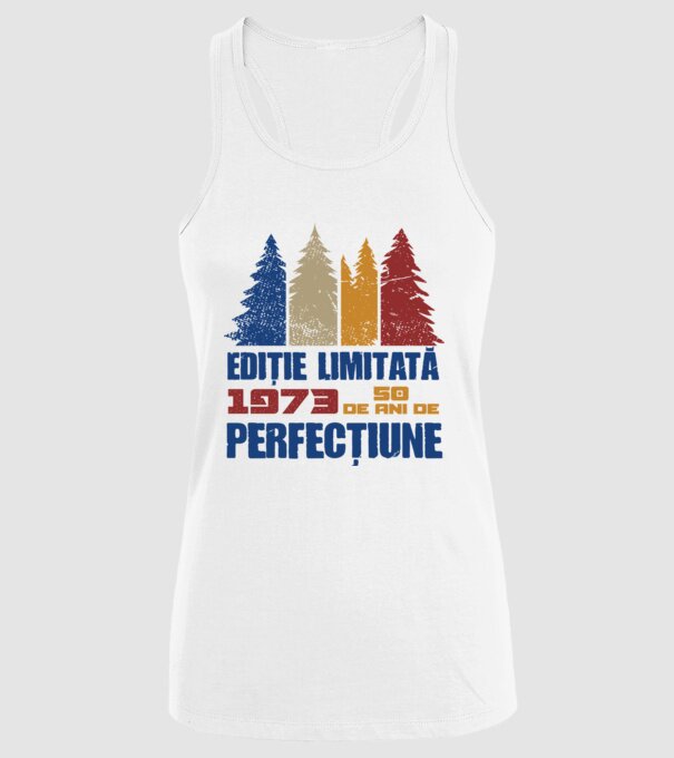 Ediție limitată 1973 - 50 de ani de perfecțiune model alb pe tricou