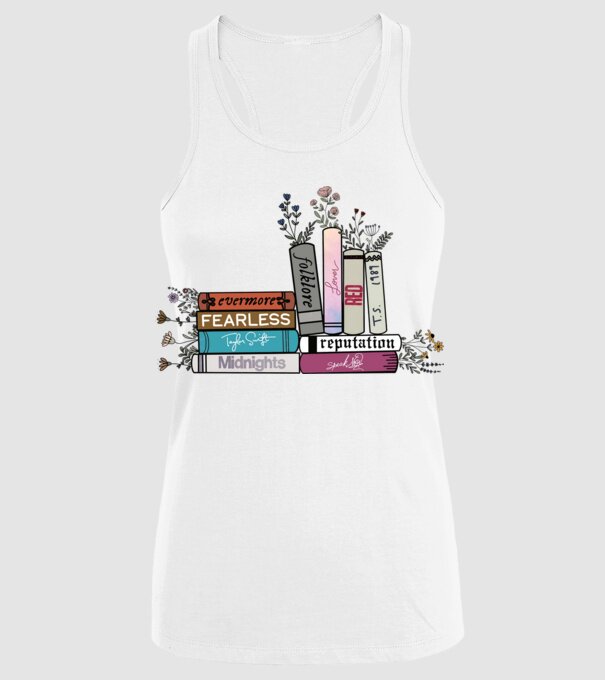 Eras tour books color 2 model alb pe tricou