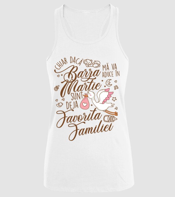 Favorita familiei MARTIE model alb pe tricou