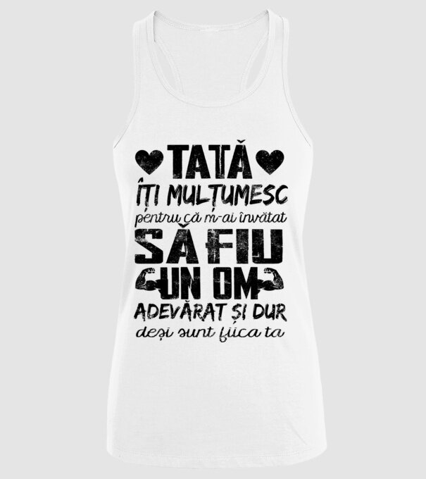 fiică crescută ca fiu Alb model alb pe tricou