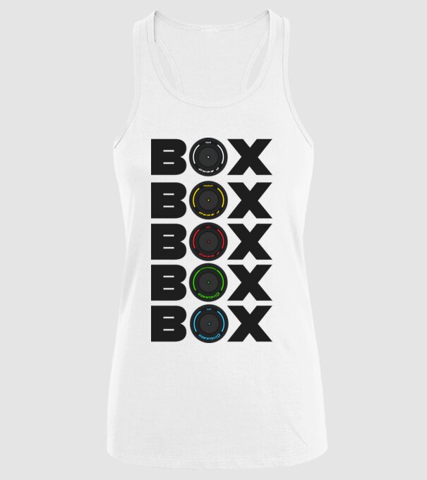 Forma1 box model alb pe tricou