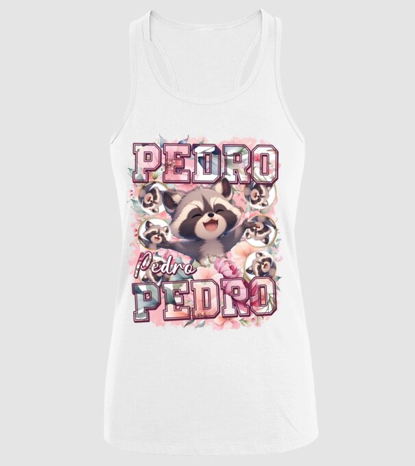 Girly Pedro model alb pe tricou