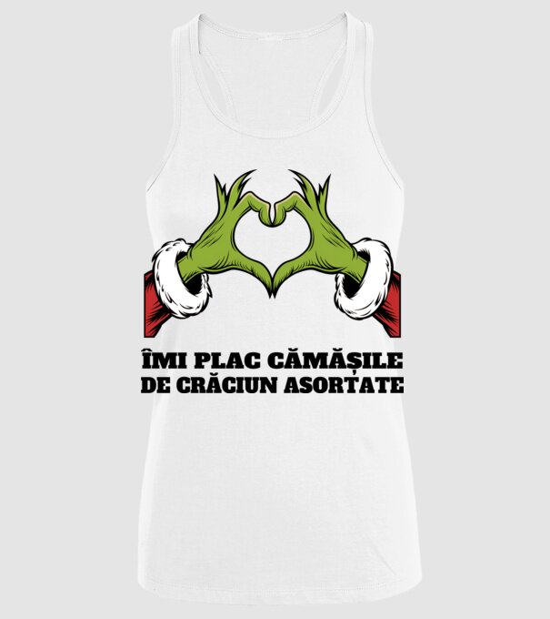 Îmi plac cămășile de crăciun asortate alb model alb pe tricou