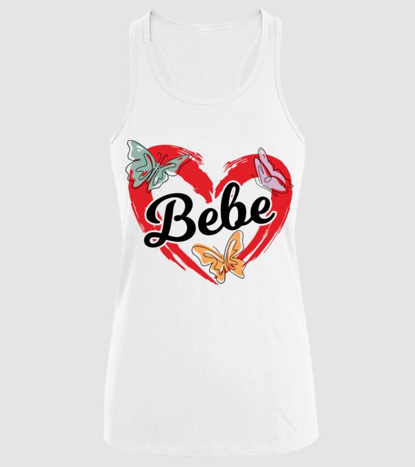 Bebe model alb pe tricou