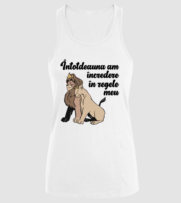 Întotdeauna am încredere în regele meu model alb pe tricou