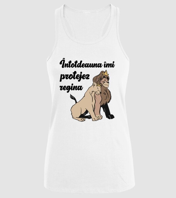 Întotdeauna îmi protejez regina model alb pe tricou