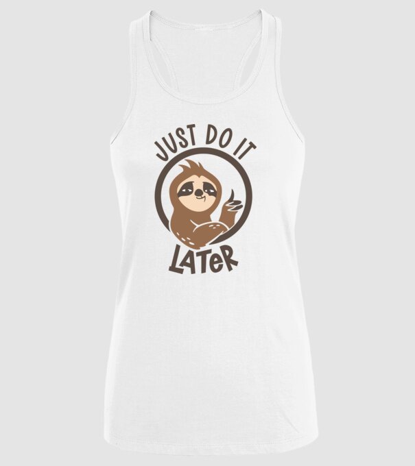 Just do it model alb pe tricou