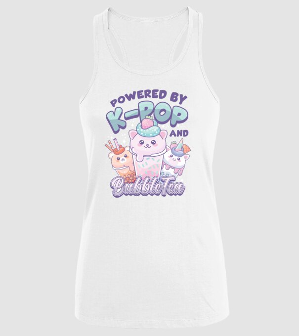 K-POP BUBBLE TEA model alb pe tricou