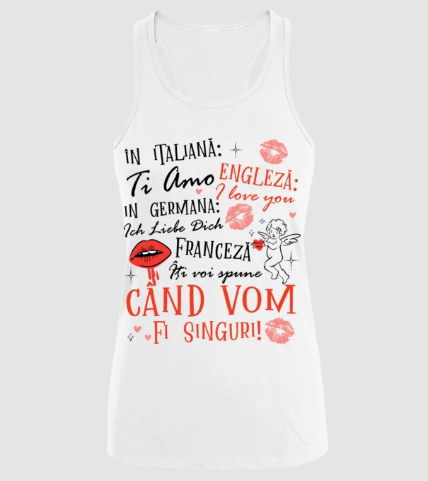 Lecție de limbă model alb pe tricou
