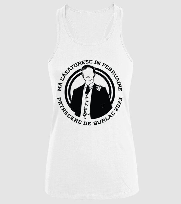 mă căsătoresc în februarie model alb pe tricou