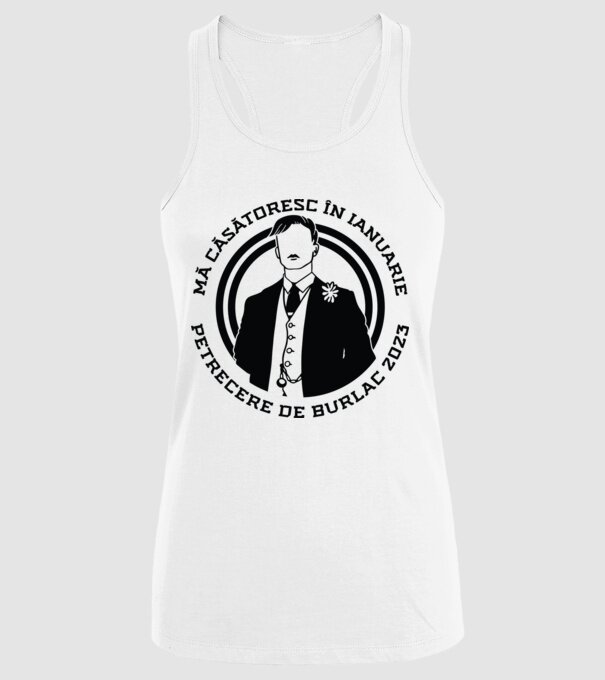 mă căsătoresc în ianuarie model alb pe tricou