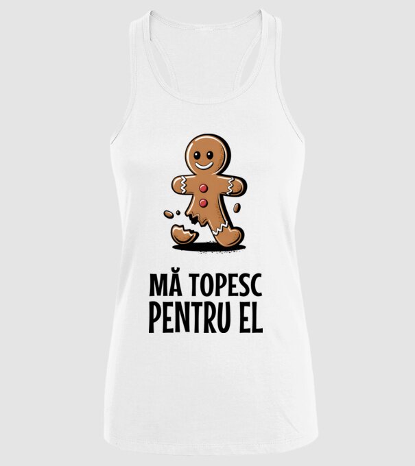 Mă topesc pentru el alb model alb pe tricou