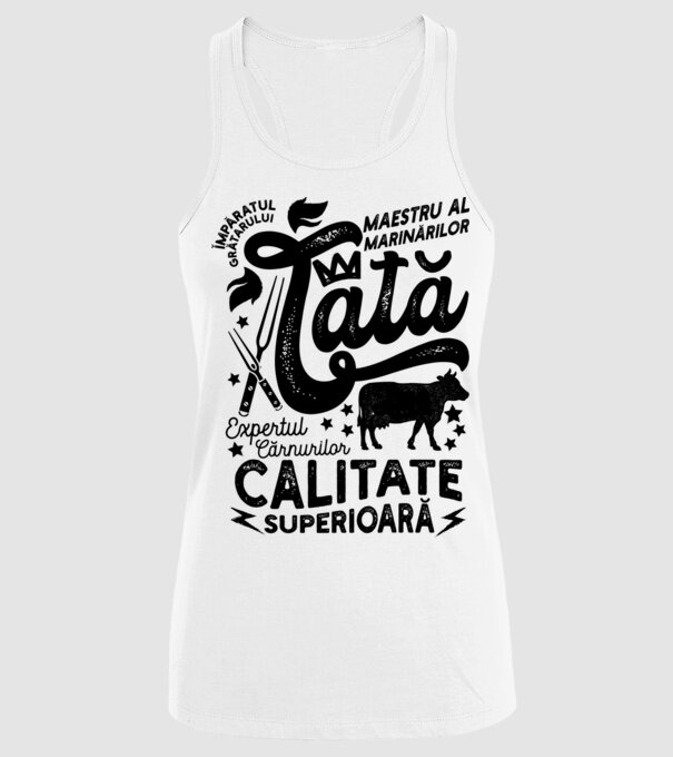 Împăratul grătarului, maestru al marinărilor, expertul cărnurilor - tată - Calitate superioară model alb pe tricou