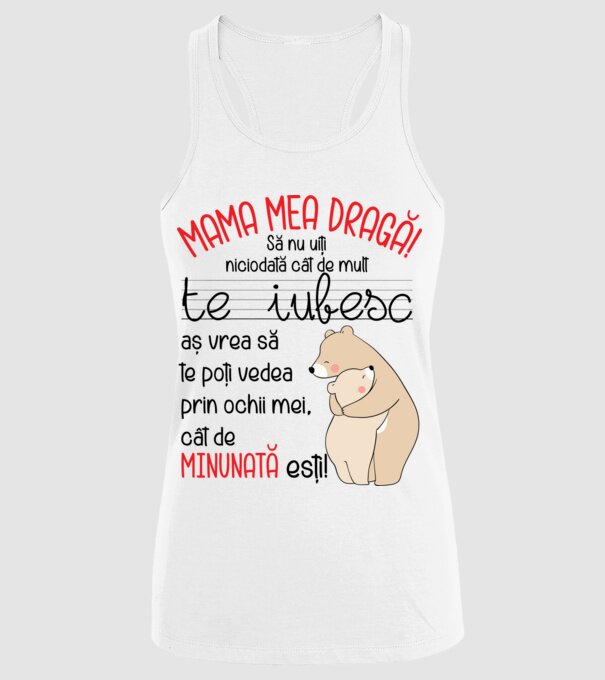 Mama Cât de minunat ești model alb pe tricou