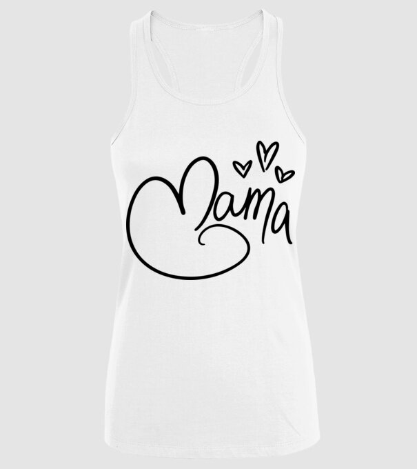 mama model alb pe tricou