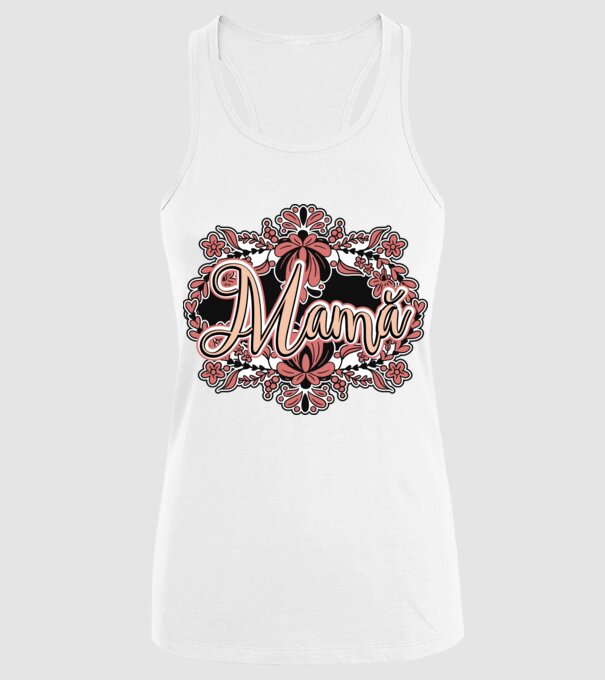 Mamă model alb pe tricou