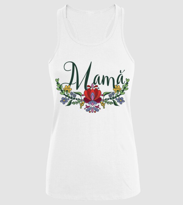 Mamă model alb pe tricou