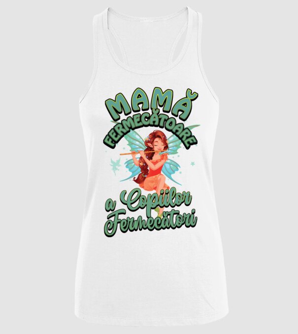 Mamă fermecătoare a copiilor fermecători model alb pe tricou