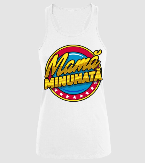 mamă minunată model alb pe tricou