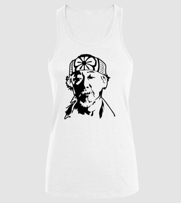 Miyagi head cobra kai model alb pe tricou