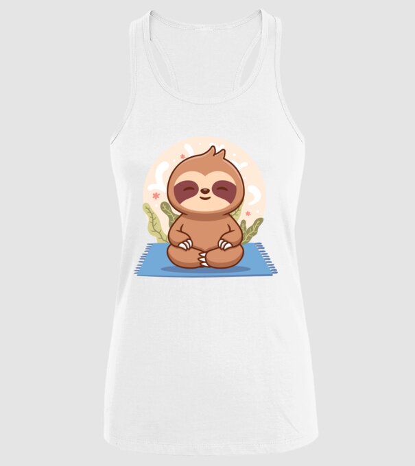 Namaste model alb pe tricou