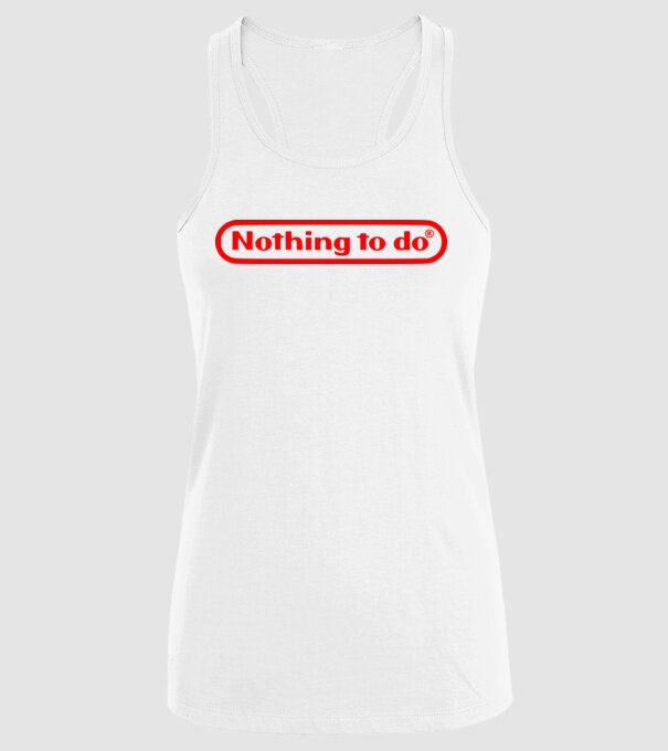 Nothing to do model alb pe tricou