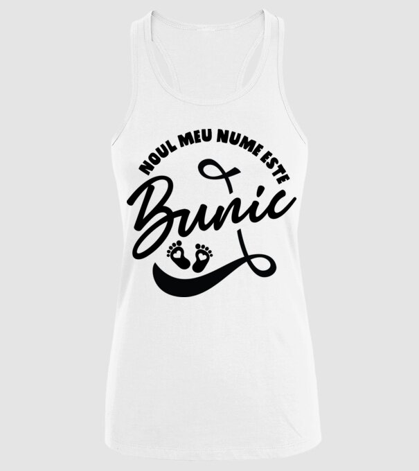 Noul meu nume este Bunic model alb pe tricou