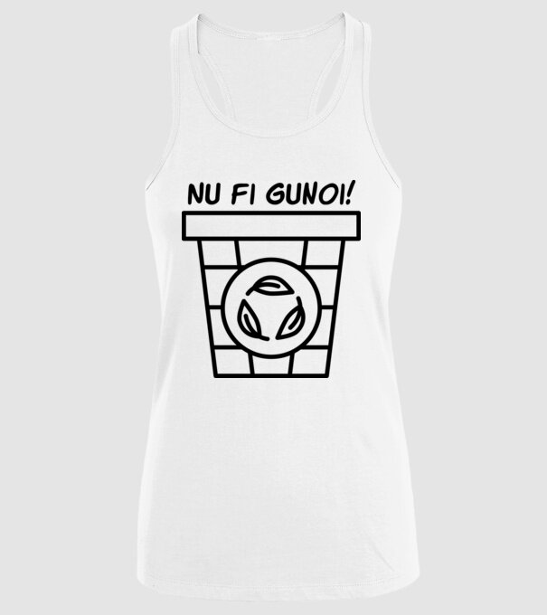 Nu fi gunoi model alb pe tricou