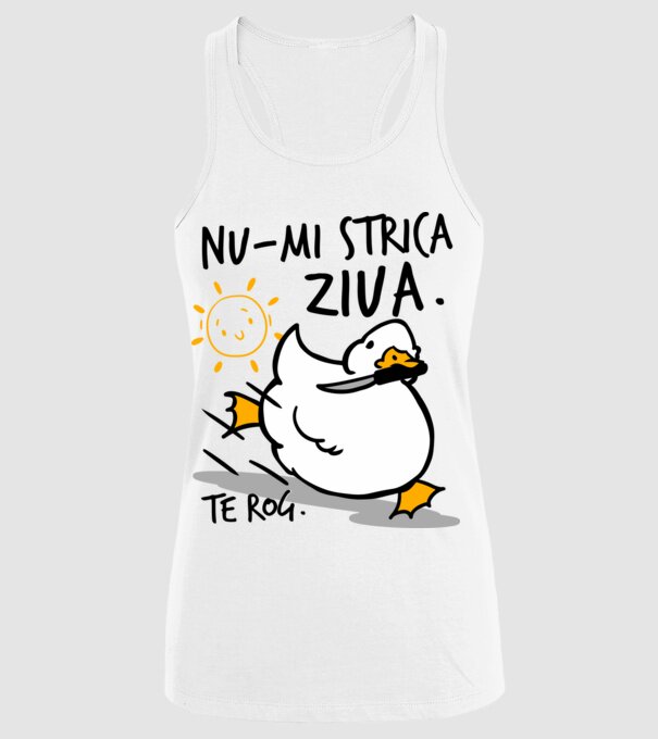 Nu-mi strica ziua. model alb pe tricou