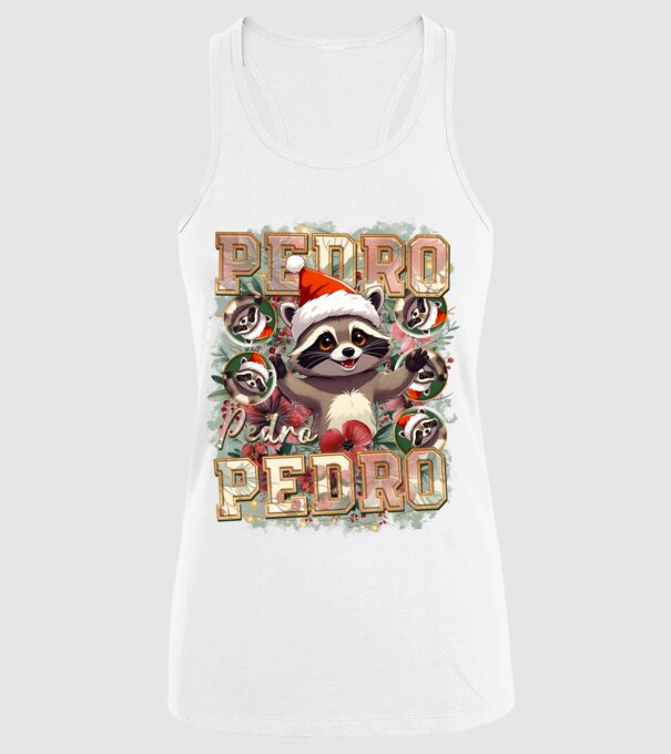 Pedro pedro flower xmas model alb pe tricou