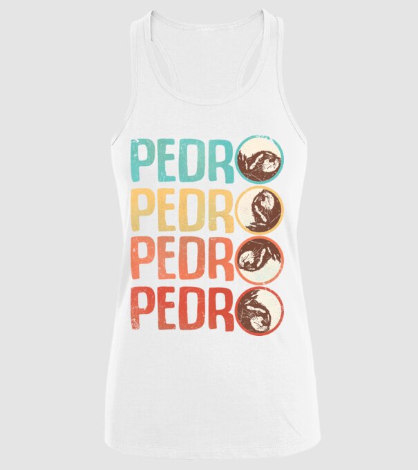 Pedro Pedro retro model alb pe tricou