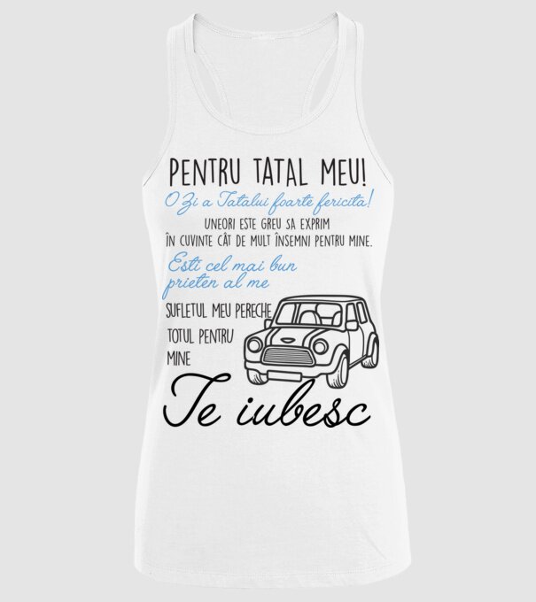 Pentru tatăl meu! O Zi a Tatălui foarte fericită! Uneori este greu să exprim în cuvinte cât de mult însemni pentru mine. Ești ce model alb pe tricou