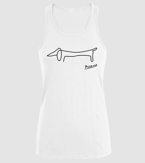 Picasso model alb pe tricou