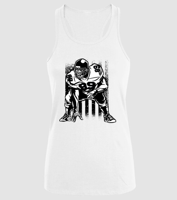 PLAYER model alb pe tricou