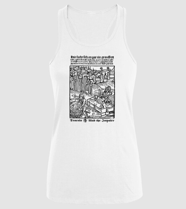 România dracula dark model alb pe tricou