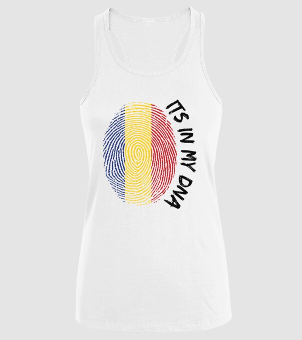 România fingerprint model alb pe tricou