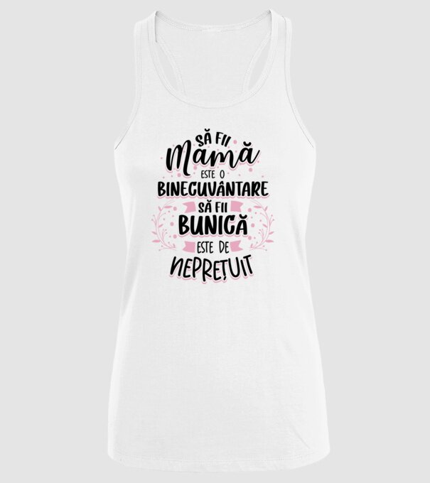Să fii bunică este neprețuit model alb pe tricou