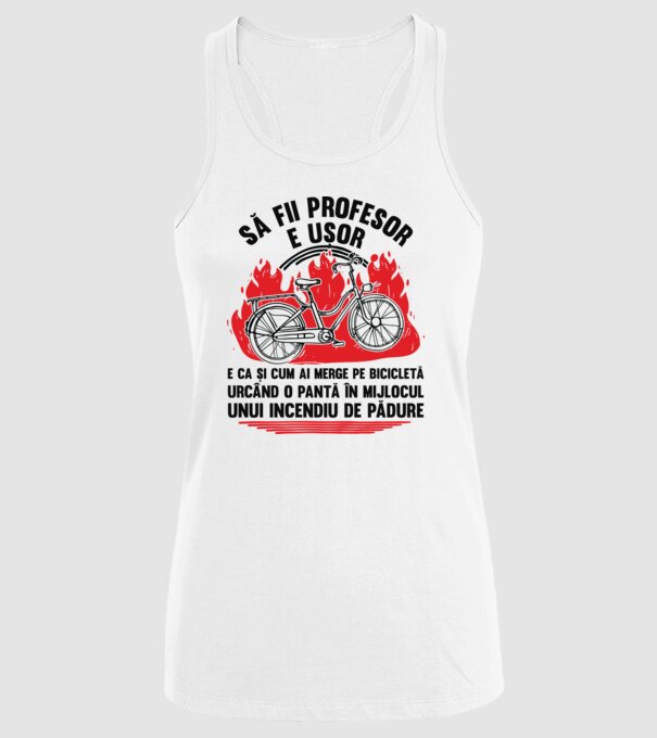 Să fii profesor e ușor model alb pe tricou