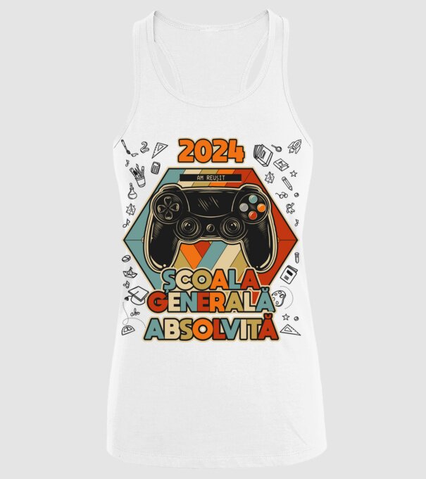 școala generală școala generală model alb pe tricou