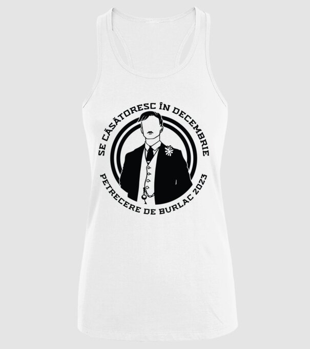 Se căsătoresc în decembrie model alb pe tricou