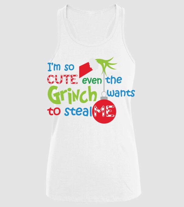 So cute Grinch model alb pe tricou